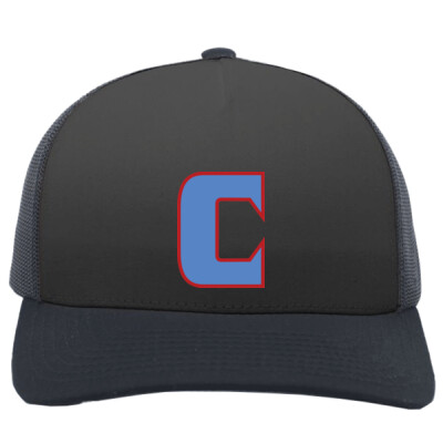 Pacific Headwear 5 Panel Trucker - embroidered C Thumbnail