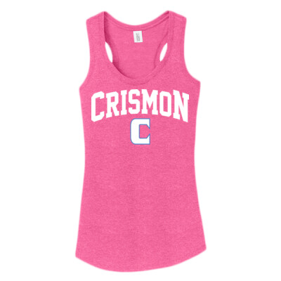 Ladies Triblend Racerback Tank - Crismon white C Thumbnail