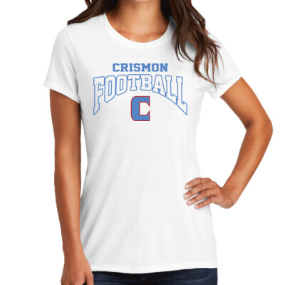 Ladies Triblend Tee - Crismon Football Thumbnail