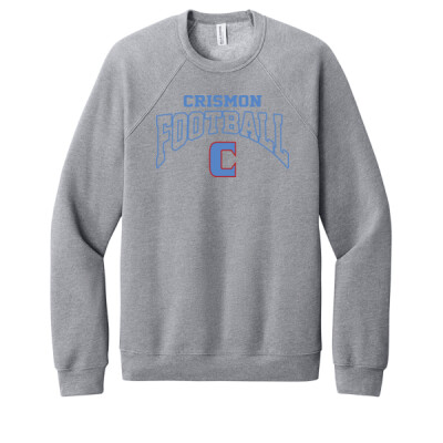 Adult Bella Sponge Fleece Crewneck - Crismon Football Thumbnail