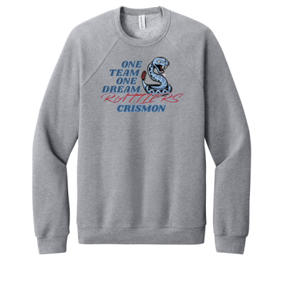 Adult Bella Sponge Fleece Crewneck - One Team One Dream Thumbnail