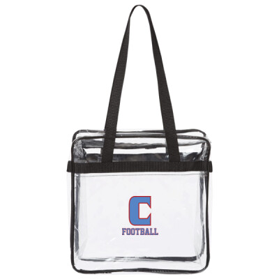 Clear Tote w/zipper top Thumbnail