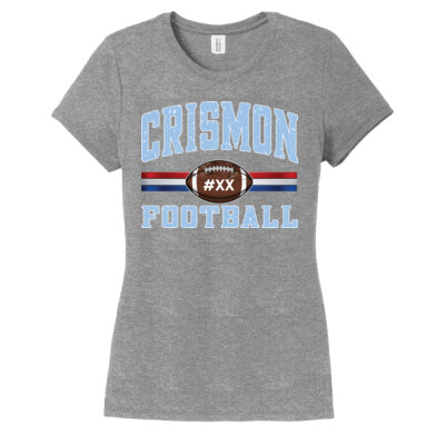 Ladies Triblend Tee - Custom Player Name/Number Football Thumbnail